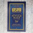 Kasama Chocolate Single Malt Canadian Whisky Barrel-Aged 70% Dark Chocolate Bar