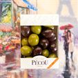 Pecou Olive-like Black & Green Chocolate Covered Praline